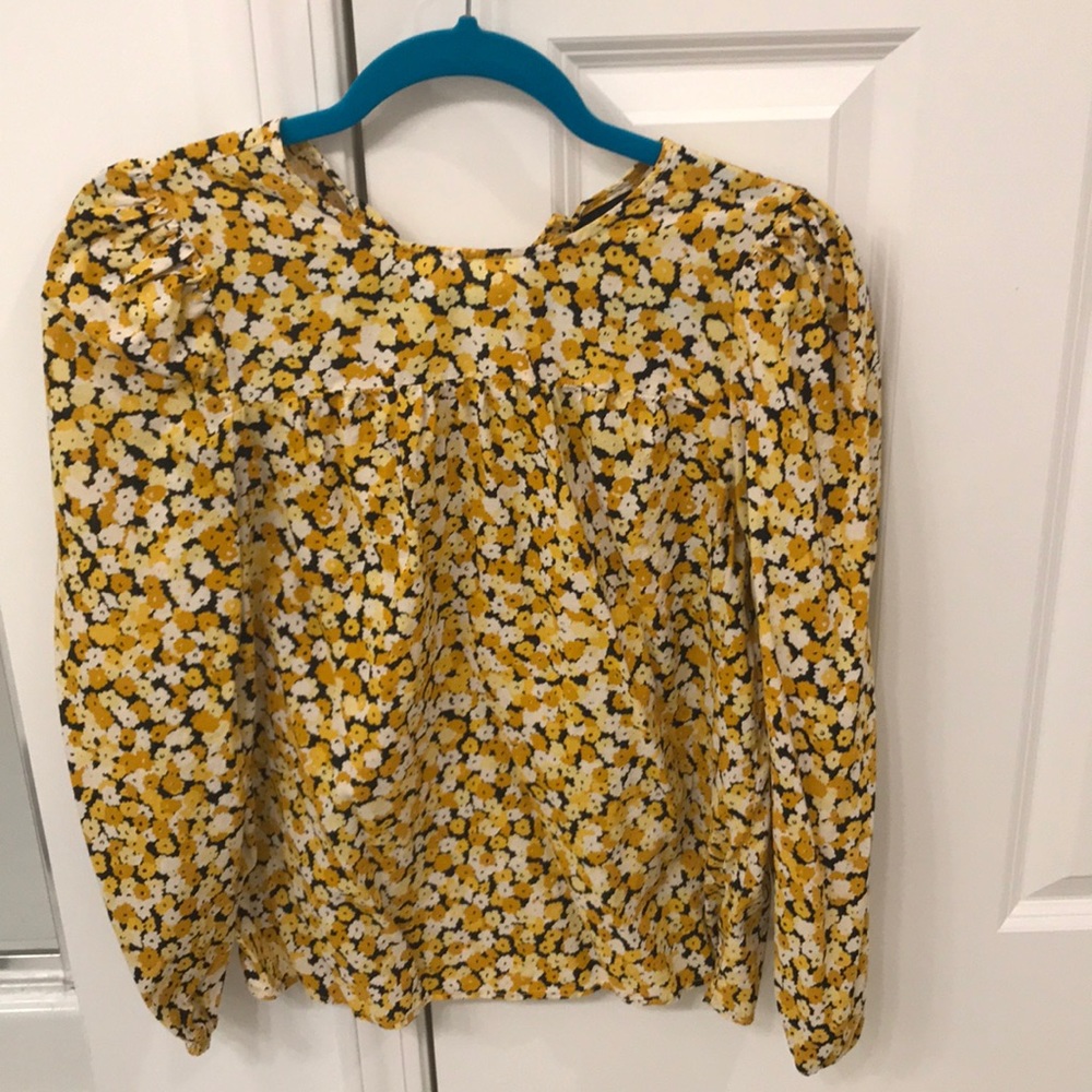 Floral work blouse